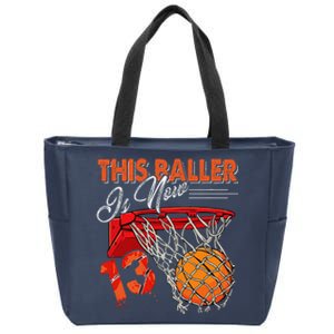 13th Birthday Basketball Funny 13 Years Old Zip Tote Bag