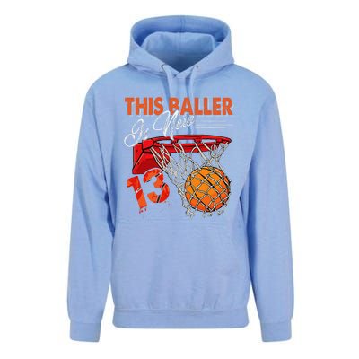 13th Birthday Basketball Funny 13 Years Old Unisex Surf Hoodie