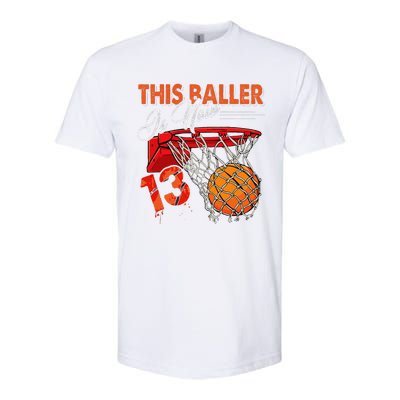 13th Birthday Basketball Funny 13 Years Old Softstyle CVC T-Shirt