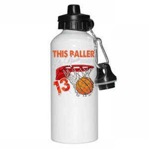 13th Birthday Basketball Funny 13 Years Old Aluminum Water Bottle