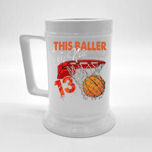 13th Birthday Basketball Funny 13 Years Old Beer Stein