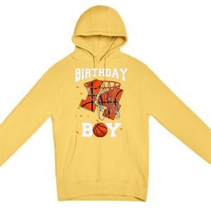 14th Birthday Basketball 14 Year Old Premium Pullover Hoodie