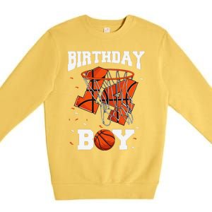 14th Birthday Basketball 14 Year Old Premium Crewneck Sweatshirt