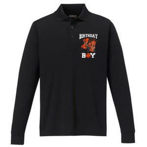 14th Birthday Basketball 14 Year Old Performance Long Sleeve Polo