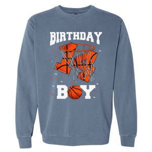 14th Birthday Basketball 14 Year Old Garment-Dyed Sweatshirt