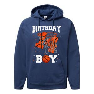 14th Birthday Basketball 14 Year Old Performance Fleece Hoodie