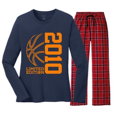 14th Birthday Basketball Limited Edition 2010 Women's Long Sleeve Flannel Pajama Set 