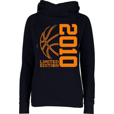 14th Birthday Basketball Limited Edition 2010 Womens Funnel Neck Pullover Hood