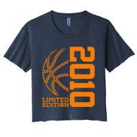 14th Birthday Basketball Limited Edition 2010 Women's Crop Top Tee