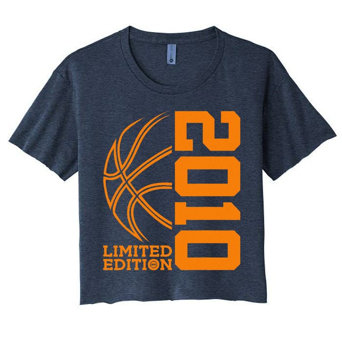 14th Birthday Basketball Limited Edition 2010 Women's Crop Top Tee