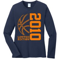 14th Birthday Basketball Limited Edition 2010 Ladies Long Sleeve Shirt