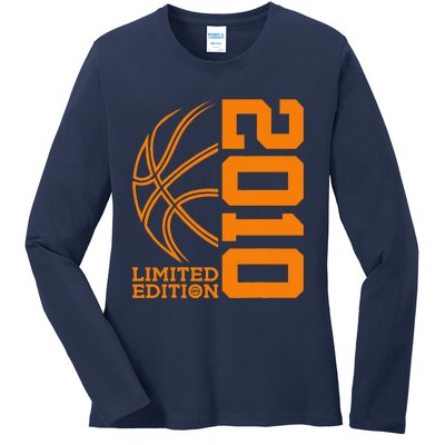 14th Birthday Basketball Limited Edition 2010 Ladies Long Sleeve Shirt