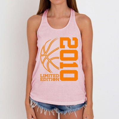 14th Birthday Basketball Limited Edition 2010 Women's Knotted Racerback Tank