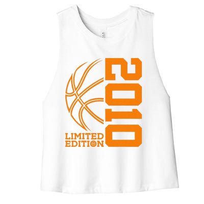 14th Birthday Basketball Limited Edition 2010 Women's Racerback Cropped Tank