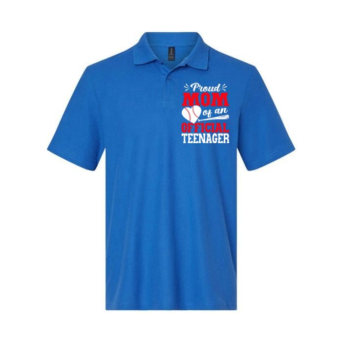 13Th Birthday Baseball Proud Mom Of An Teenager Gift Softstyle Adult Sport Polo