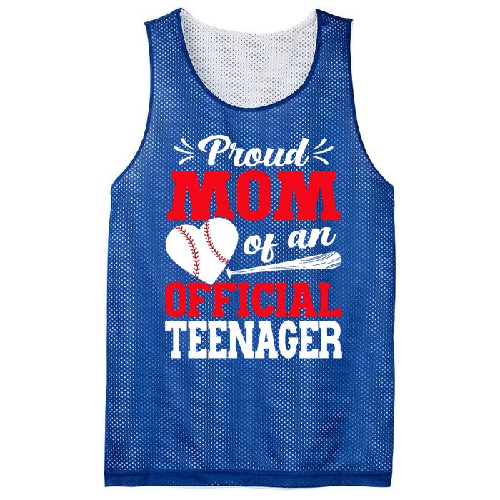 13Th Birthday Baseball Proud Mom Of An Teenager Gift Mesh Reversible Basketball Jersey Tank