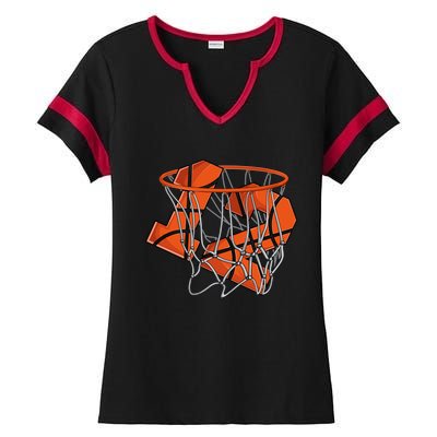 12th Birthday Basketball Cute Gift 12 Year Old Gift Ladies Halftime Notch Neck Tee