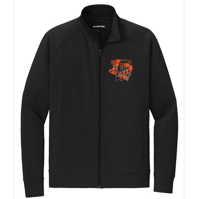 12th Birthday Basketball Cute Gift 12 Year Old Gift Stretch Full-Zip Cadet Jacket