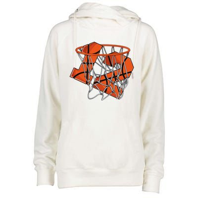 12th Birthday Basketball Cute Gift 12 Year Old Gift Womens Funnel Neck Pullover Hood