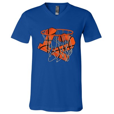 12th Birthday Basketball Cute Gift 12 Year Old Gift V-Neck T-Shirt