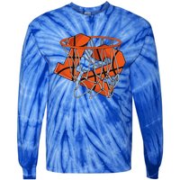 12th Birthday Basketball Cute Gift 12 Year Old Gift Tie-Dye Long Sleeve Shirt