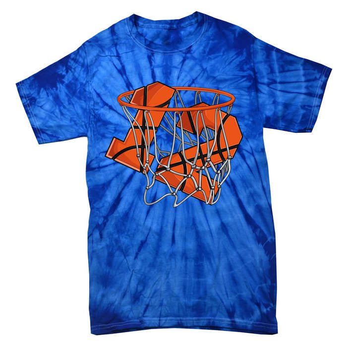 12th Birthday Basketball Cute Gift 12 Year Old Gift Tie-Dye T-Shirt