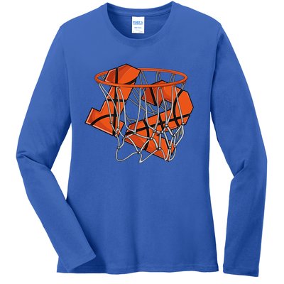 12th Birthday Basketball Cute Gift 12 Year Old Gift Ladies Long Sleeve Shirt