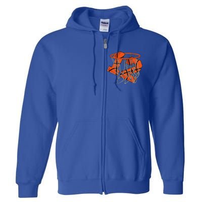 12th Birthday Basketball Cute Gift 12 Year Old Gift Full Zip Hoodie