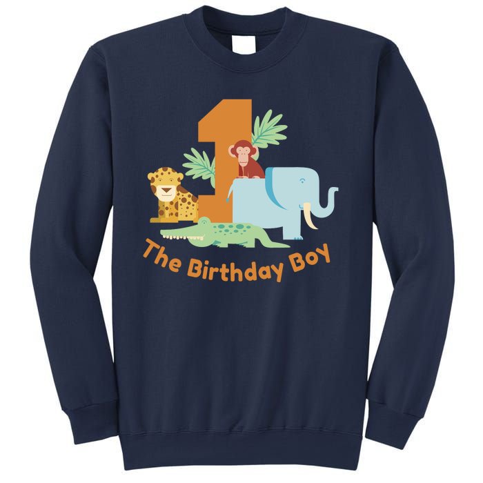 1st Birthday Boy Animal Jungle Sweatshirt