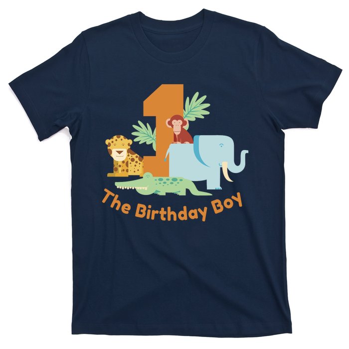 1st Birthday Boy Animal Jungle T-Shirt