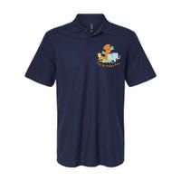 1st Birthday Boy Animal Jungle Softstyle Adult Sport Polo