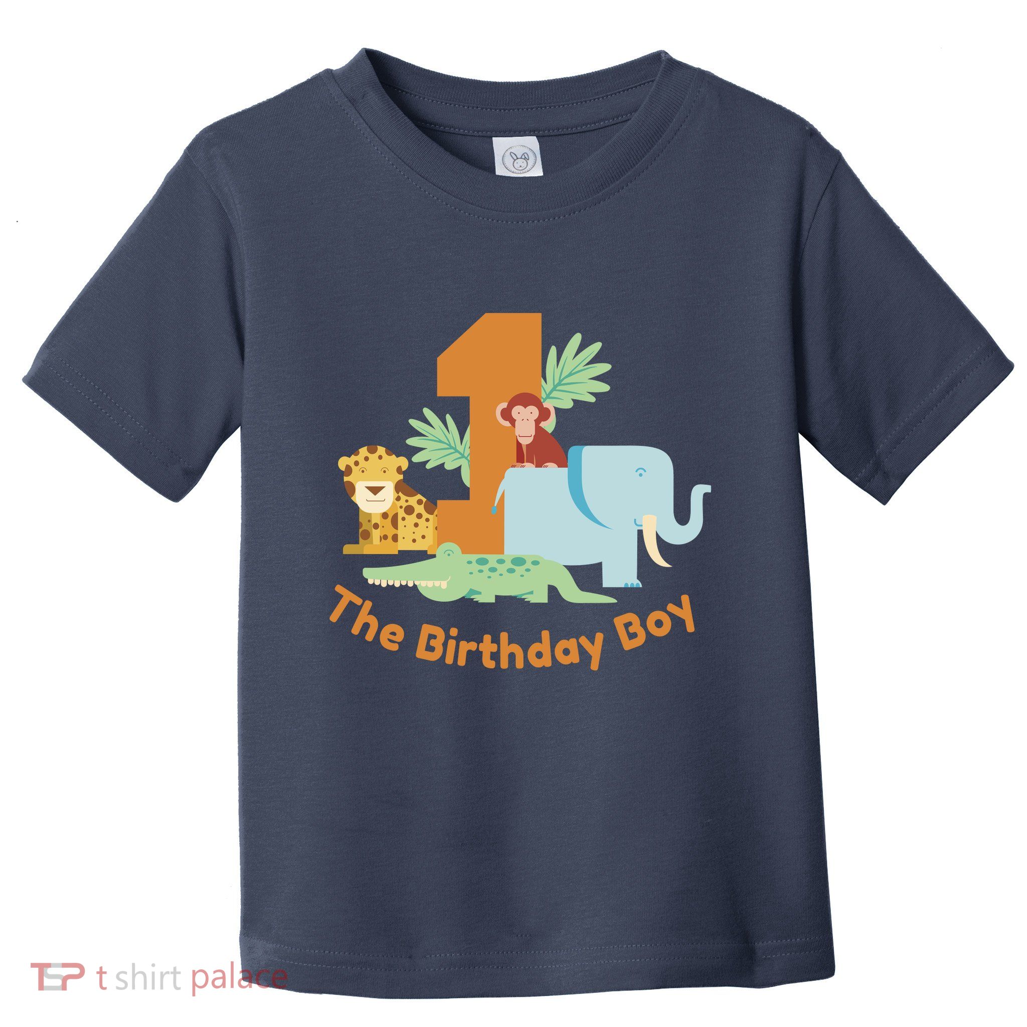 1st Birthday Boy Animal Jungle Toddler T-Shirt