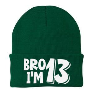 13th Birthday Bro I’m 13 Year Old Thirteen Thirteen Knit Cap Winter Beanie