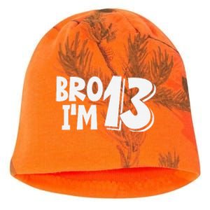 13th Birthday Bro I’m 13 Year Old Thirteen Thirteen Kati - Camo Knit Beanie