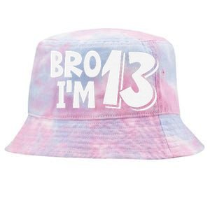 13th Birthday Bro I’m 13 Year Old Thirteen Thirteen Tie-Dyed Bucket Hat