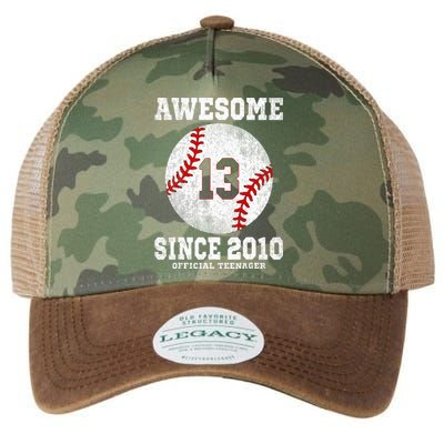 13th Birthday Baseball Player 13 Years Old O.fficial Teenager Legacy Tie Dye Trucker Hat