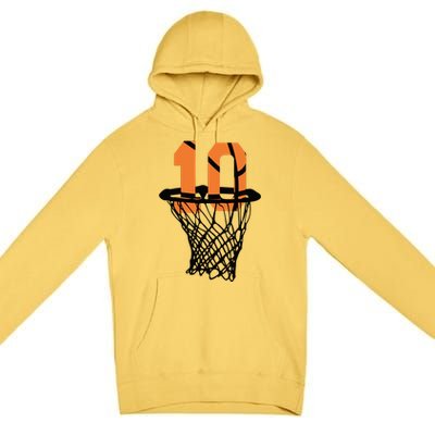 10th Birthday Basketball, 10th Birthday, Basketball , Basketball Player Premium Pullover Hoodie