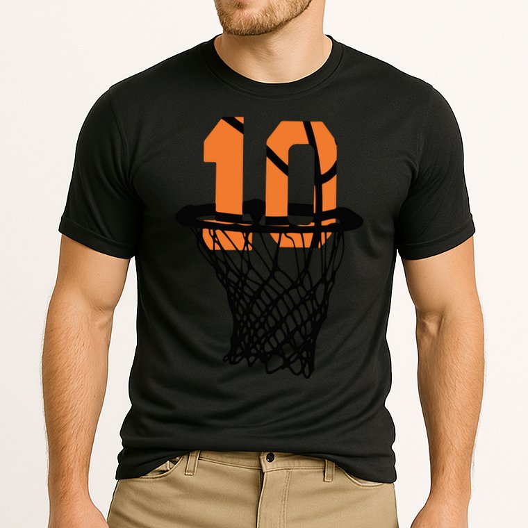 10th Birthday Basketball, 10th Birthday, Basketball , Basketball Player Cooling Performance Crew T-Shirt