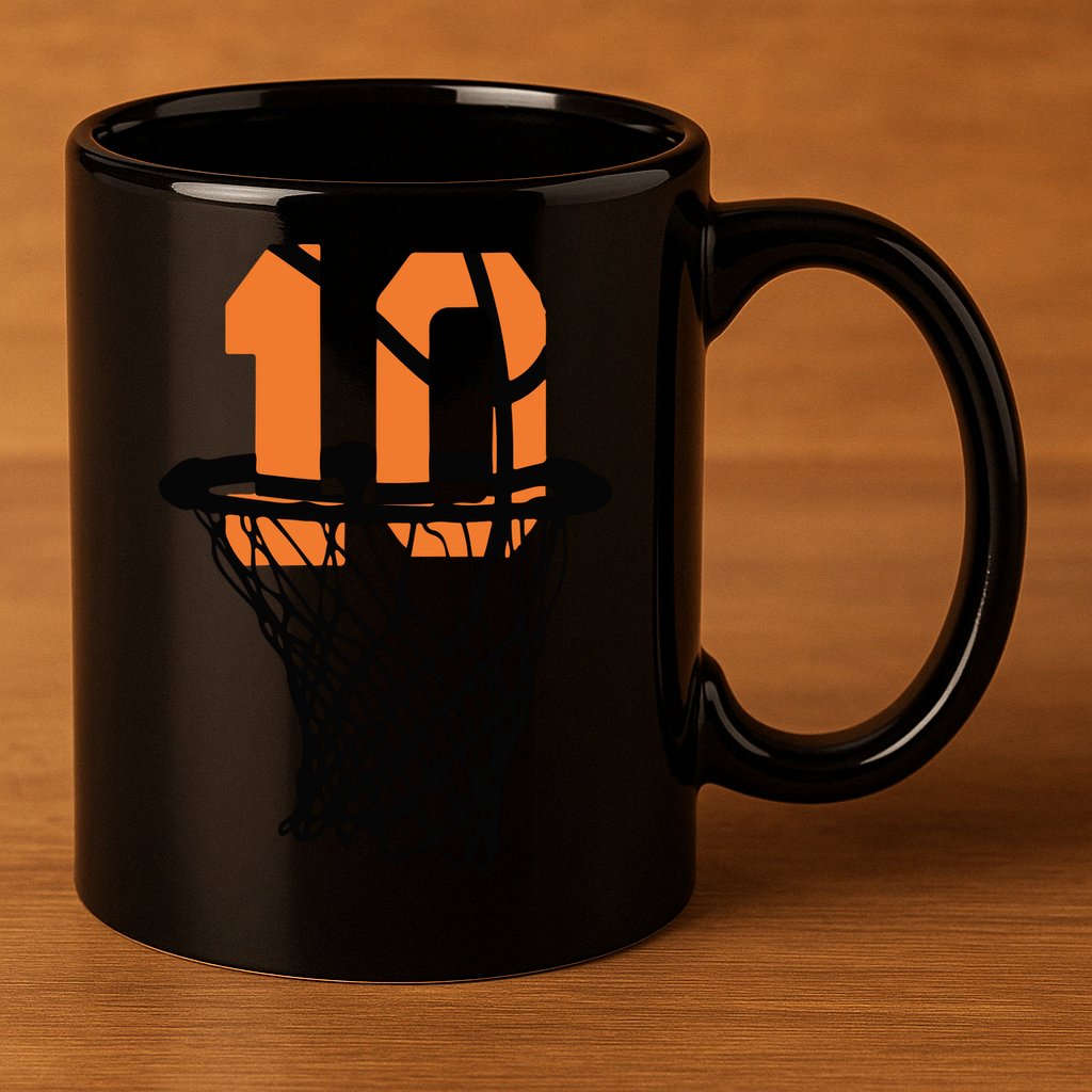10th Birthday Basketball, 10th Birthday, Basketball , Basketball Player 11oz C Handle Ceramic Mug