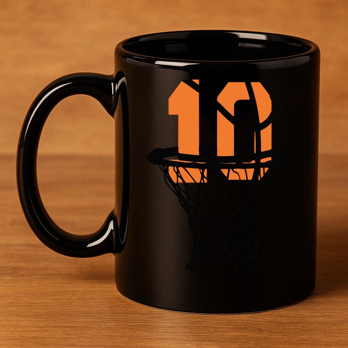 10th Birthday Basketball, 10th Birthday, Basketball , Basketball Player 11oz C Handle Ceramic Mug