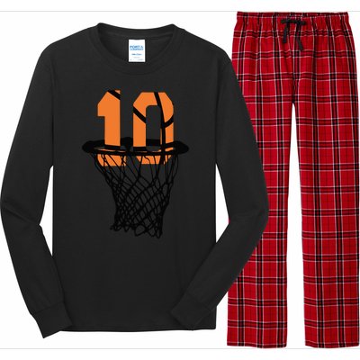 10th Birthday Basketball, 10th Birthday, Basketball , Basketball Player Long Sleeve Pajama Set