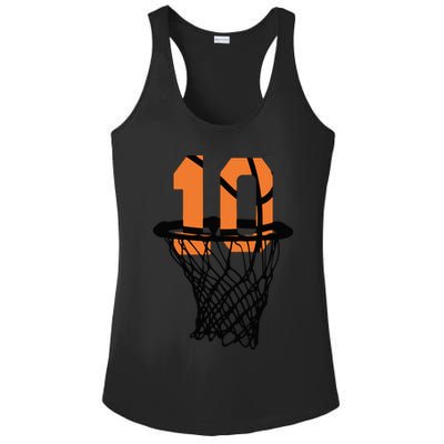 10th Birthday Basketball, 10th Birthday, Basketball , Basketball Player Ladies PosiCharge Competitor Racerback Tank