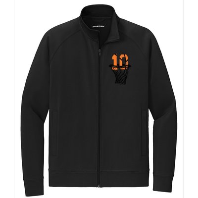 10th Birthday Basketball, 10th Birthday, Basketball , Basketball Player Stretch Full-Zip Cadet Jacket