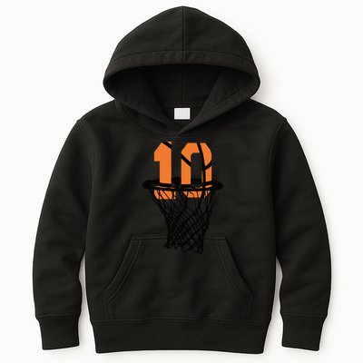 10th Birthday Basketball, 10th Birthday, Basketball , Basketball Player Kids Hoodie