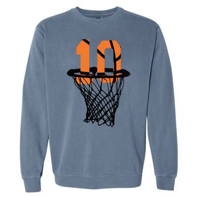 10th Birthday Basketball, 10th Birthday, Basketball , Basketball Player Garment-Dyed Sweatshirt