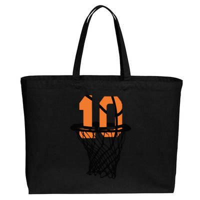 10th Birthday Basketball, 10th Birthday, Basketball , Basketball Player Cotton Canvas Jumbo Tote