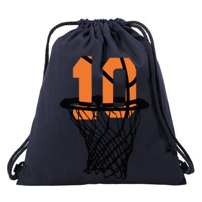 10th Birthday Basketball, 10th Birthday, Basketball , Basketball Player Drawstring Bag