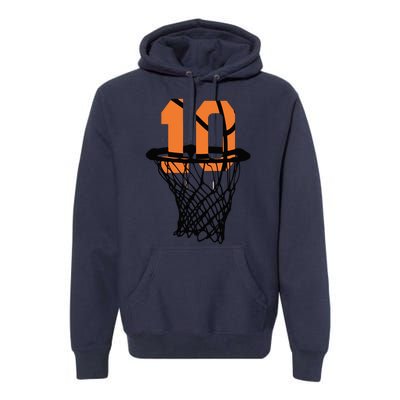 10th Birthday Basketball, 10th Birthday, Basketball , Basketball Player Premium Hoodie