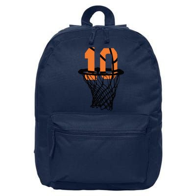 10th Birthday Basketball, 10th Birthday, Basketball , Basketball Player 16 in Basic Backpack