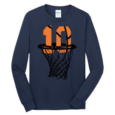 10th Birthday Basketball, 10th Birthday, Basketball , Basketball Player Tall Long Sleeve T-Shirt